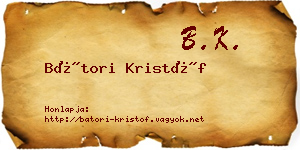 Bátori Kristóf névjegykártya